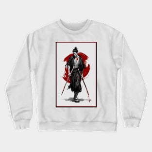 Eternal Honor: Weary Samurai in Oil Crewneck Sweatshirt